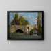 Mantes, kaksi kaarta sillasta ratsastajan kanssa - Jean-Baptiste-Camille Corot — kehystetty taideteos seinällä