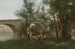 Mantes Seine-joen rannalla sillan juurella - Jean-Baptiste-Camille Corot — näkymä teoksesta