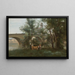 Mantes Seine-joen rannalla sillan juurella - Jean-Baptiste-Camille Corot — kehystetty taideteos seinällä