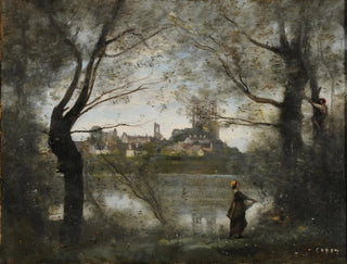 Mantses auringonlaskussa - Jean-Baptiste-Camille Corot — näkymä teoksesta