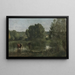 Marcoussis Maalaus La Mare aux Vaches - Jean-Baptiste-Camille Corot — kehystetty taideteos seinällä