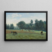 Marcoussis Lehmät laitumella - Jean-Baptiste-Camille Corot — kehystetty taideteos seinällä