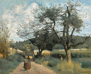 Marcoussis, tie halkojen läpi - Jean-Baptiste-Camille Corot — näkymä teoksesta