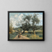 Marcoussis, tie halkojen läpi - Jean-Baptiste-Camille Corot — kehystetty taideteos seinällä