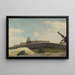 Montmartren maalaus, muuri ja mylly - Jean-Baptiste-Camille Corot — kehystetty taideteos seinällä