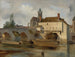Moret-sur-Loingin maalaus, silta ja kirkko - Jean-Baptiste-Camille Corot — näkymä teoksesta