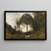 Nymfit ja faunit - Jean-Baptiste-Camille Corot — kehystetty taideteos seinällä