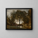 Nymphes et faunes - Jean-Baptiste-Camille Corot — kehystetty taideteos seinällä