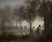 Orfeus johtamassa Eurydikeä pois manalasta - Jean-Baptiste-Camille Corot — näkymä teoksesta