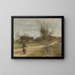 Maalaismaisema kylänäkymän tien varrella - Jean-Baptiste-Camille Corot — kehystetty taideteos seinällä
