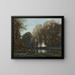 Pêcheur amarré sur la rive verte - Jean-Baptiste-Camille Corot — kehystetty taideteos seinällä