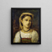 Portrait d'une jeune fille italienne - Jean-Baptiste-Camille Corot — kehystetty taideteos seinällä