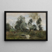 Kevätmaalaus, La Saulaie - Jean-Baptiste-Camille Corot — kehystetty taideteos seinällä