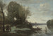 Rivière ja kaukainen torni - Jean-Baptiste-Camille Corot — näkymä teoksesta