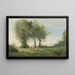 Ronde d'amours Lever du soleil - Jean-Baptiste-Camille Corot — kehystetty taideteos seinällä