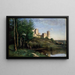 Pierrefondsin linnan rauniot - Jean-Baptiste-Camille Corot — kehystetty taideteos seinällä