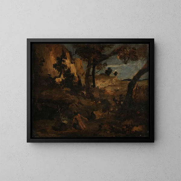 Pyhä Jeremia - Jean-Baptiste-Camille Corot — kehystetty taideteos seinällä