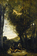 Pyhän Sebastianin autettuna pyhien naisten toimesta - Jean-Baptiste-Camille Corot — näkymä teoksesta