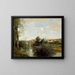 Seine ja vanha silta Limayssä - Jean-Baptiste-Camille Corot — kehystetty taideteos seinällä