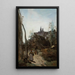 Semur kirkon tien varrella - Jean-Baptiste-Camille Corot — kehystetty taideteos seinällä