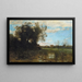 Dunkarkin dyynien muistomaalaus - Jean-Baptiste-Camille Corot — kehystetty taideteos seinällä