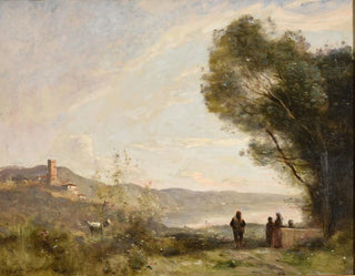 Muistoes méditerranéisten rantojen - Jean-Baptiste-Camille Corot — näkymä teoksesta