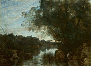 Muisto Nemi-järven ympäristöistä - Jean-Baptiste-Camille Corot — näkymä teoksesta