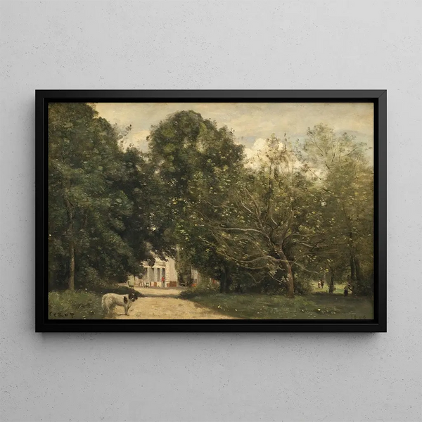 M. Dubuissonin huvila Brunoyssä - Jean-Baptiste-Camille Corot — kehystetty taideteos seinällä