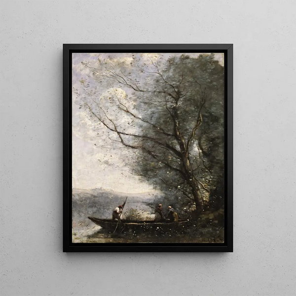 Le passeur - Jean-Baptiste-Camille Corot — kehystetty taideteos seinällä