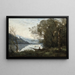 Le Batelier Amarré Souvenir d'un Lac Italien - Jean-Baptiste-Camille Corot — kehystetty taideteos seinällä