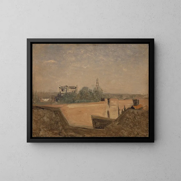 Arrasin muureista - Jean-Baptiste-Camille Corot — kehystetty taideteos seinällä