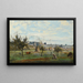 Mantesin lähiön kylä - Jean-Baptiste-Camille Corot — kehystetty taideteos seinällä