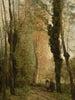 Un chemin sous les arbres au printemps - Jean-Baptiste-Camille Corot — näkymä teoksesta