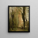 Un chemin sous les arbres au printemps - Jean-Baptiste-Camille Corot — kehystetty taideteos seinällä