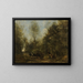 Une allée dans les bois de Wagnonville - Jean-Baptiste-Camille Corot — kehystetty taideteos seinällä