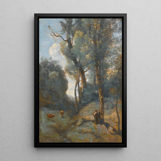 JeanBaptisteCamille Corot - Vachre Sur Un Coteau Boise.webp