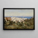 Gênes-näkymän maalaus - Jean-Baptiste-Camille Corot — kehystetty taideteos seinällä