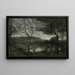 Ville-d'Avray-maalaus - Jean-Baptiste-Camille Corot — kehystetty taideteos seinällä