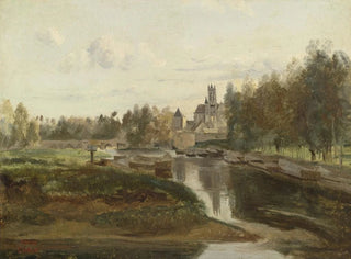 Moret-sur-Loing'n näkymä - Jean-Baptiste-Camille Corot — näkymä teoksesta