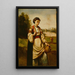 Femme avec une cruche d'eau - Jean-Baptiste-Camille Corot — kehystetty taideteos seinällä