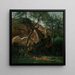 Nuori paimen kiviä ja Fontainebleaun metsää vasten - Jean-Baptiste-Camille Corot — kehystetty taideteos seinällä