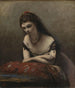 Nuori nainen nojaten tyynyyn - Jean-Baptiste-Camille Corot — näkymä teoksesta