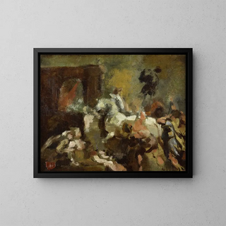 Henri IV:n triumfikadun sisäänkäynnistä Pariisissa Rubensin mukaan - Jean-Baptiste Carpeaux — kehystetty taideteos seinällä