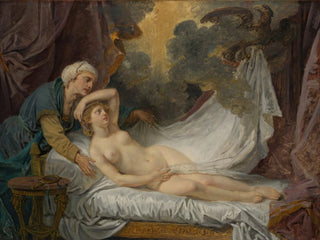 Aigina vieraillut Jupiter - Jean-Baptiste Greuze — näkymä teoksesta