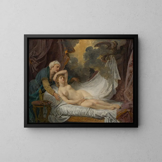 Aigina vieraillut Jupiter - Jean-Baptiste Greuze — kehystetty taideteos seinällä