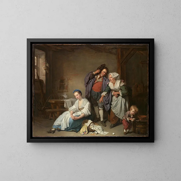 Murtuneet munat - Jean-Baptiste Greuze — kehystetty taideteos seinällä