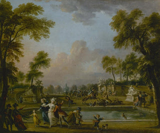 La charge du prince de Lambesc dans le jardin des Tuileries, le 12 juillet 1789 - Jean-Baptiste Lallemand — näkymä teoksesta