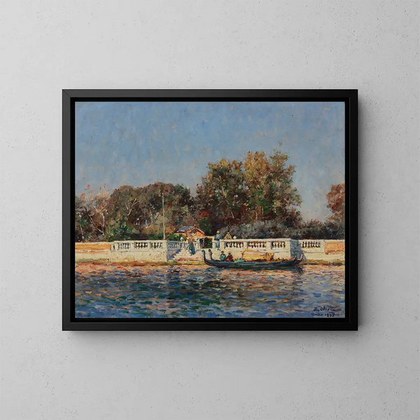 Le parc public à Venise - Jean-Baptiste Olive — kehystetty taideteos seinällä