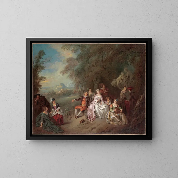 Concert champêtre - Jean-Baptiste Pater — kehystetty taideteos seinällä