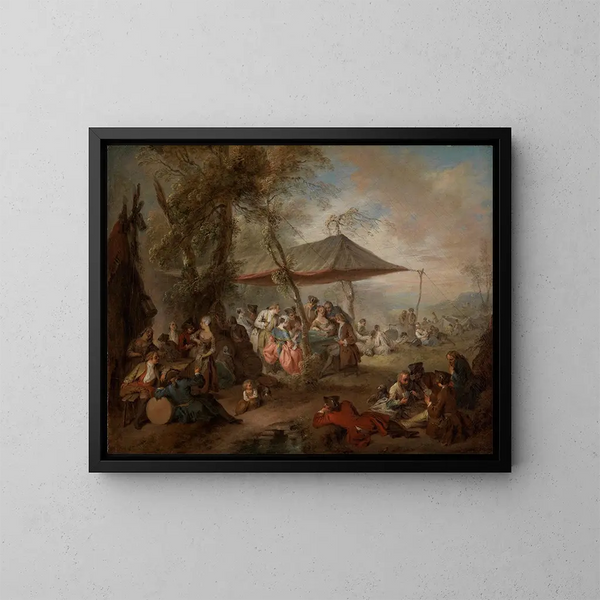 Joies de la vie des soldats - Jean-Baptiste Pater — kehystetty taideteos seinällä